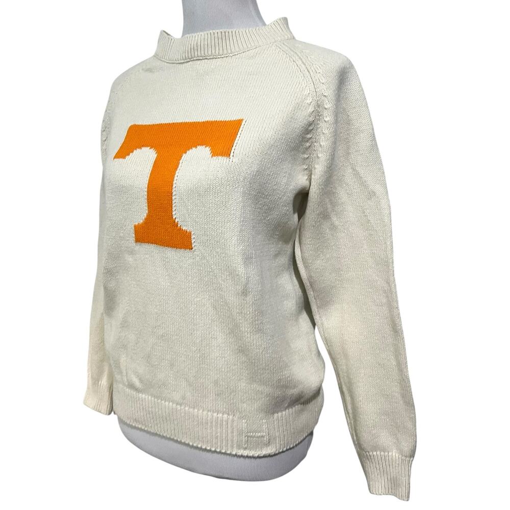 Hillflint University of Tennessee Sweater Cream Orange Mock Neck Womens Sz M - Picture 2 of 8